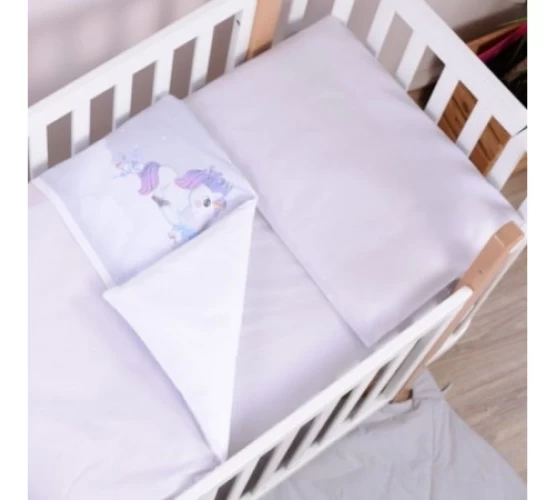 Lenjerie de patut Veres Unicorn Love Pink (3 piese), 120x60 cm cumpăra în Chișinau